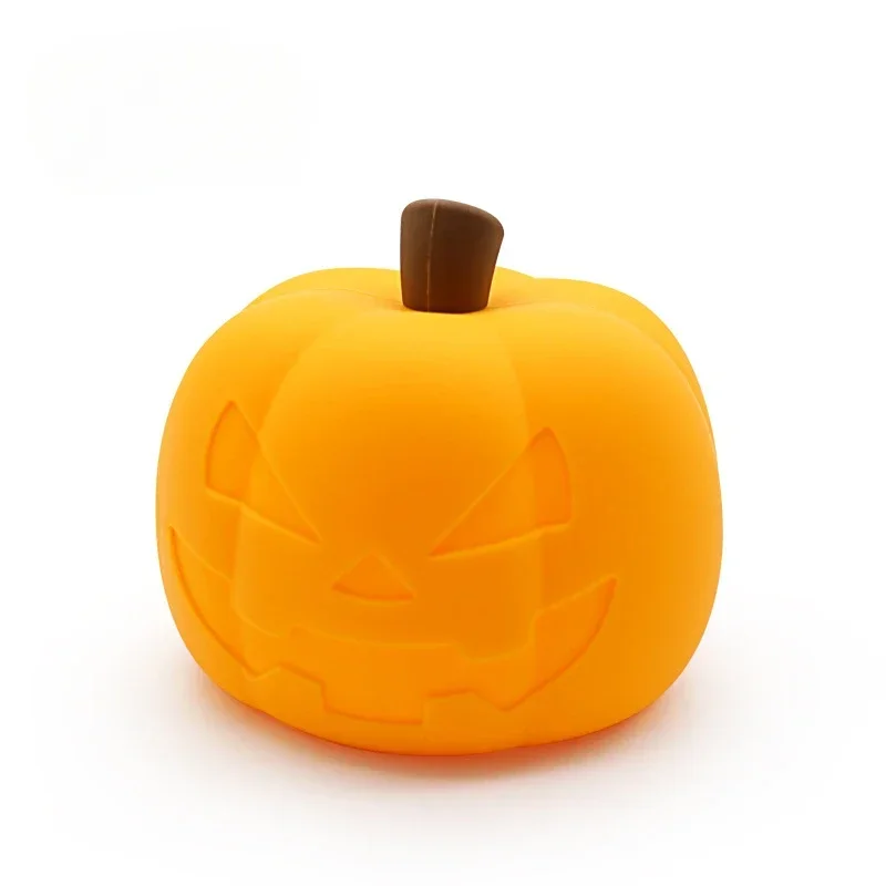 Fun Pumpkin Shooting Light with Dry Battery To Create A Sleep Atmosphere Light USB Charging Bedhead Cartoon Silicone Night Light