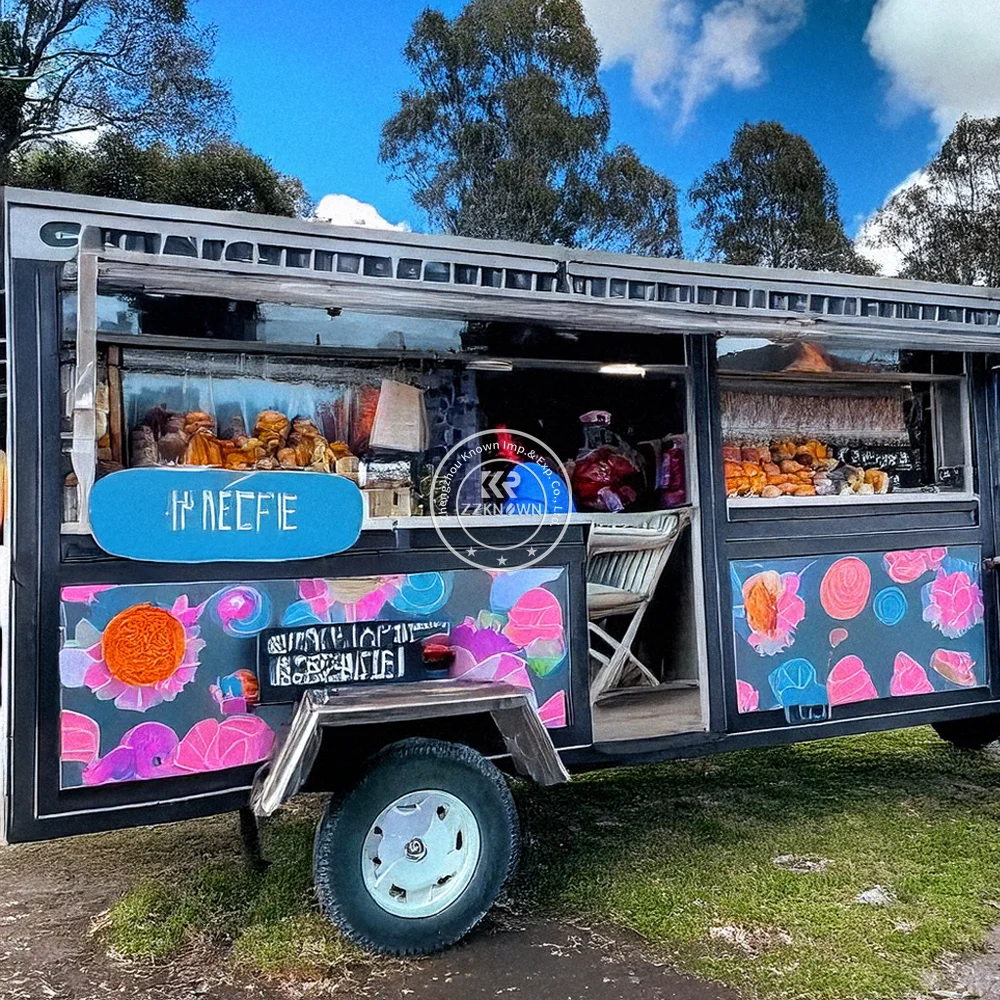 2025 Китай Концессия Ретро Мороженое Турция Тележка Мобильная Фритюрница Food Truck Трейлер Для Продажи США