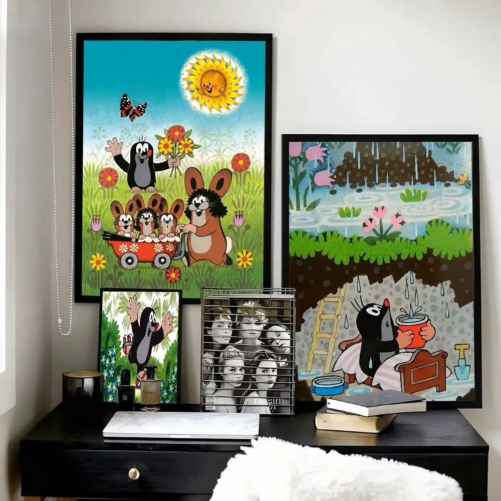 Aniem The L-Little Mole   Posters High Quality Self-adhesive Wall Art Decorations Color Prints Sticky