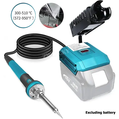 Makita 18V 20V 배터리 60W 전기 납땜 인두 무선 용접 전동 공구 300-500 ℃ 온도 조절 가능한 빠른 가열