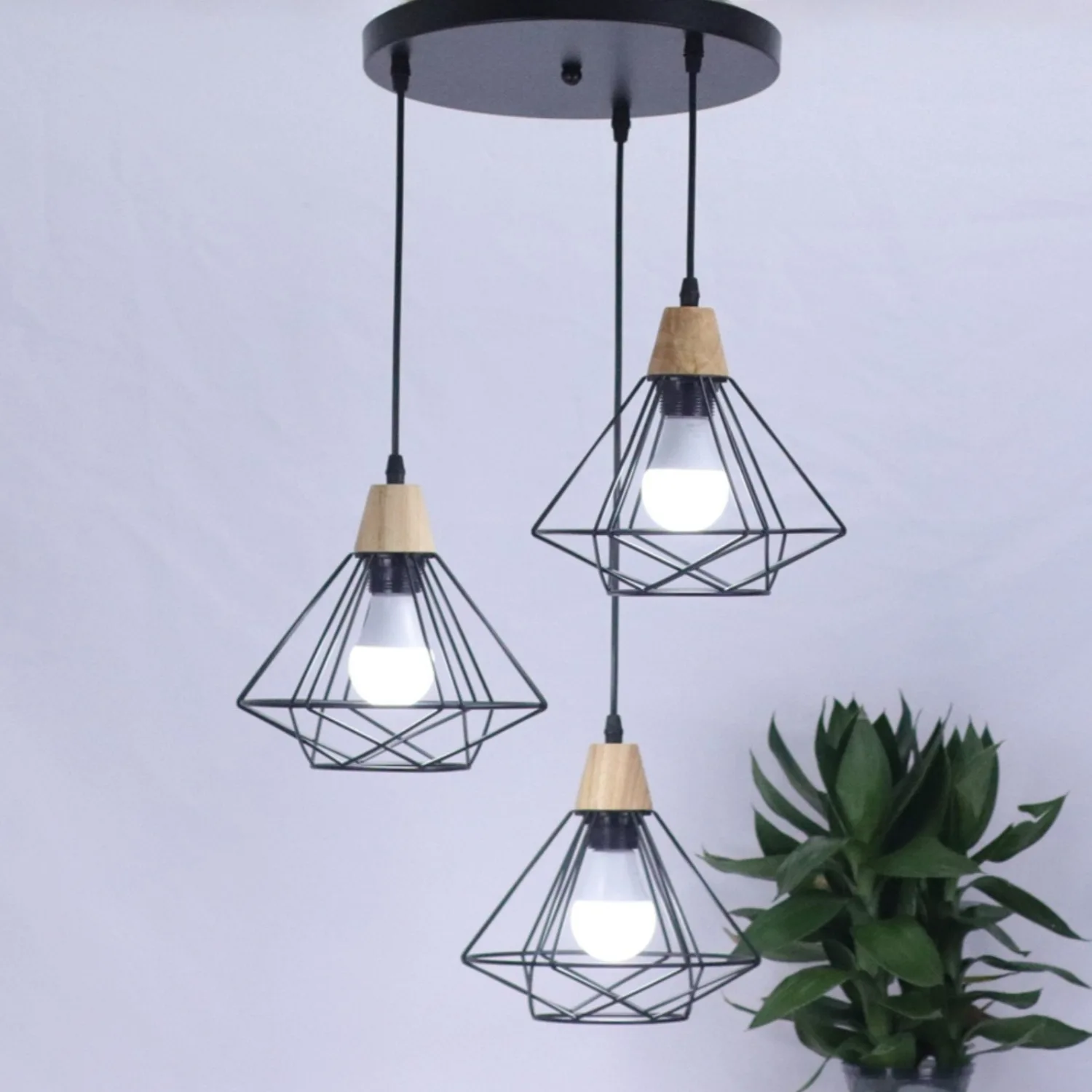 

Подвесные светильники JOYINLED: креативные железные люстры в скандинавском стиле для ресторанов и баров, ретро-декоративные геометрические лампы