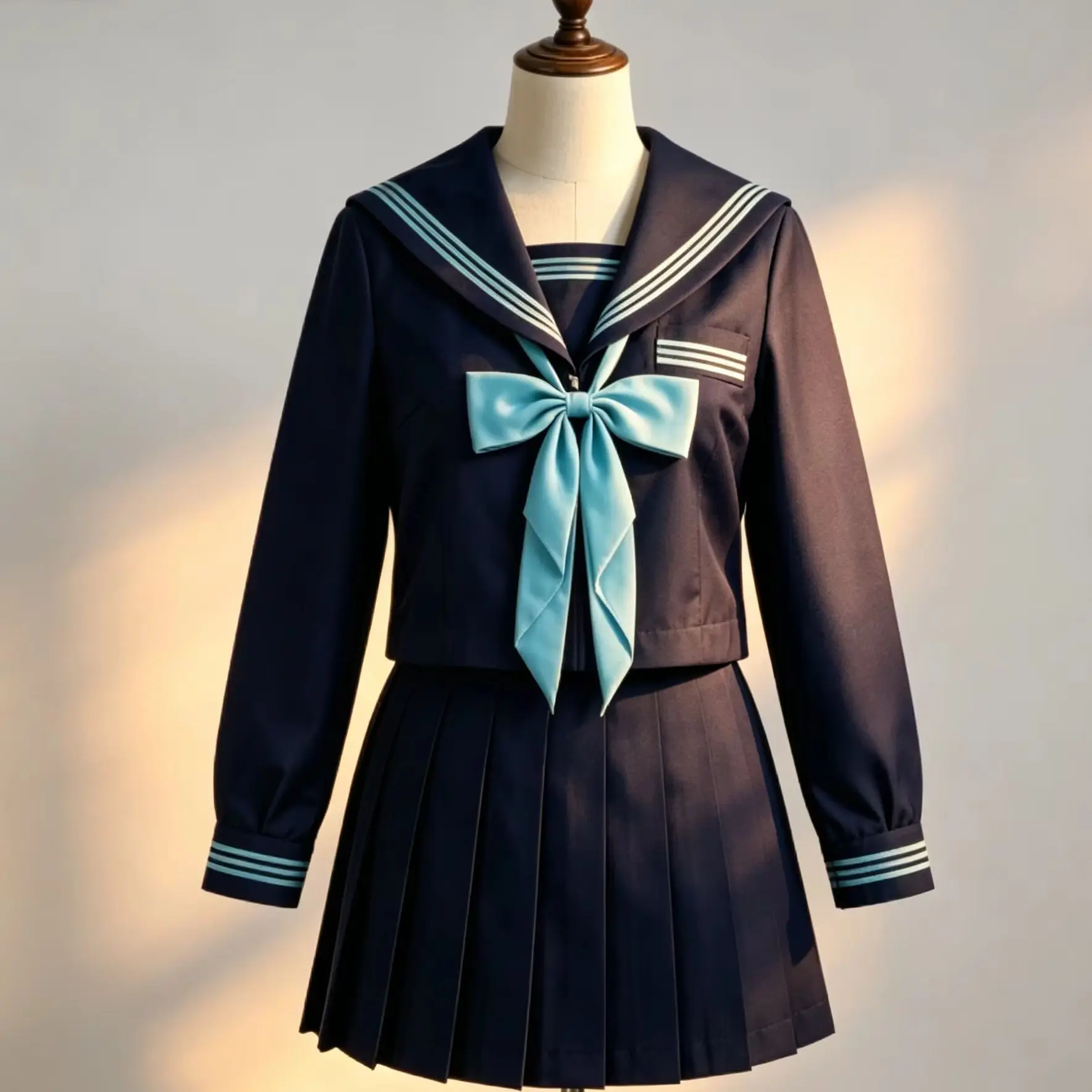 Stylish Academy Style Sailor Suit,Green 3-piece JK Uniform with Short & Long Sleeve,Basic School Uniform for Daily Wear&Cosplay