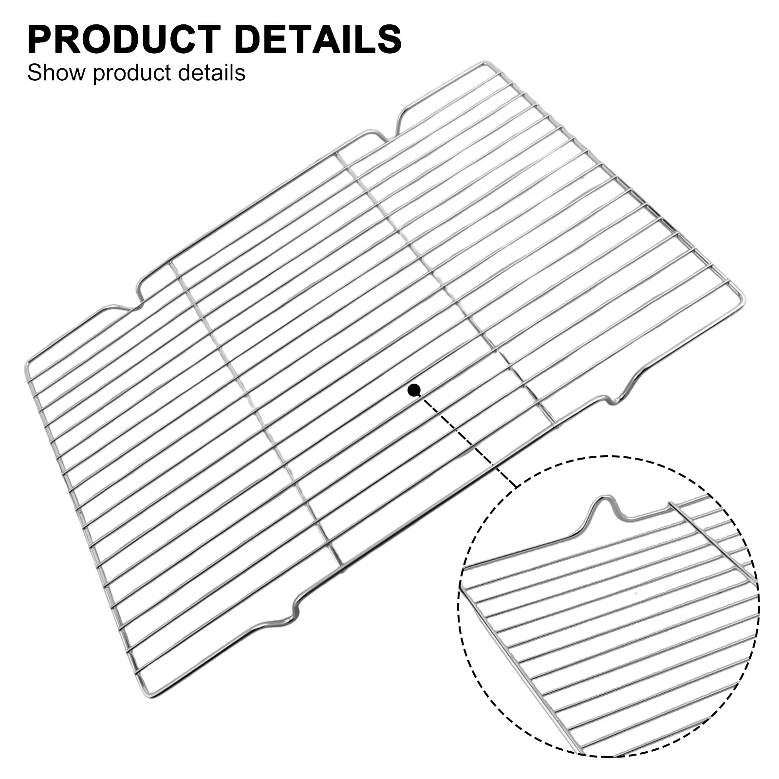 1pc Stainless Steel Mat Net Grid Shape Rectangle Grill Grilling Mesh Net BBQ Tools Picnic Outdoor Travel Barbecue Tool Accessory