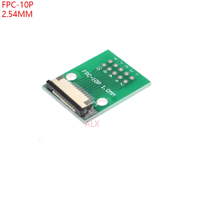

2pcs fpc-10pin Cable Pitch 1.0mm To Dip Pitch 2.54mm Smt Adapter Pcb Board Ffc 10p Fpc 10pin Connector Wire To Dip10 Converter