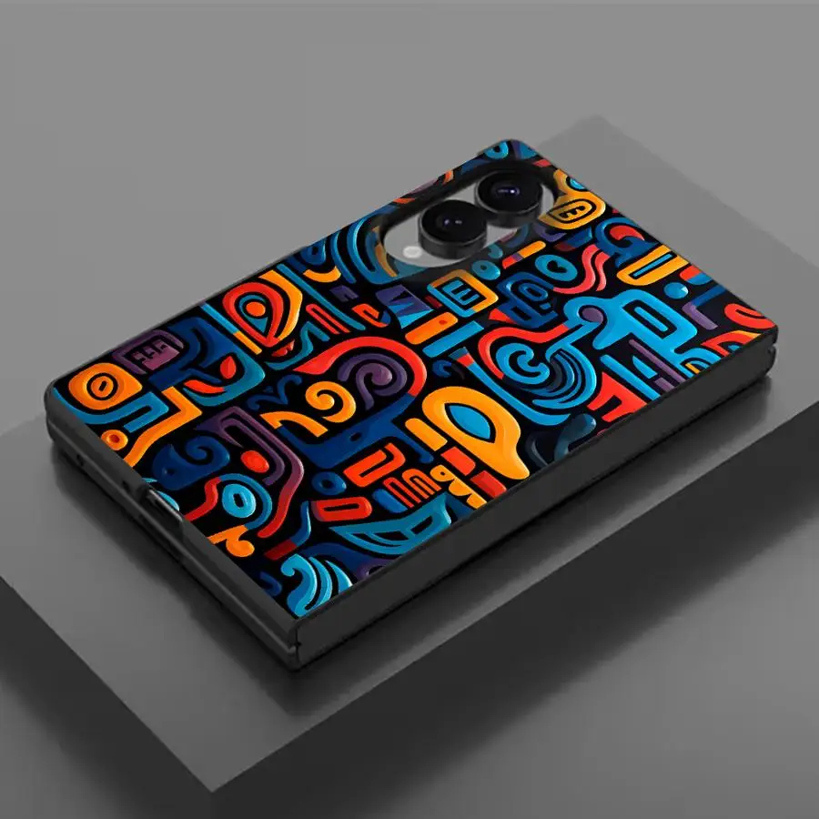 Case for Samsung Galaxy ZFold Wide Z Fold8 Wide ZFold8 Z Fold 8 Phone Shell Funda Abstract Art Graffiti