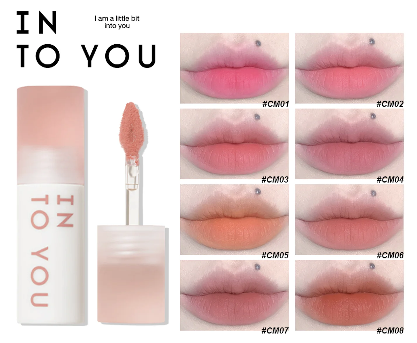 Into You Cloudy Lip Mud Lipstick Long-lasting Moisturizing Colorful Glossy Lipstick Beauty Makeup