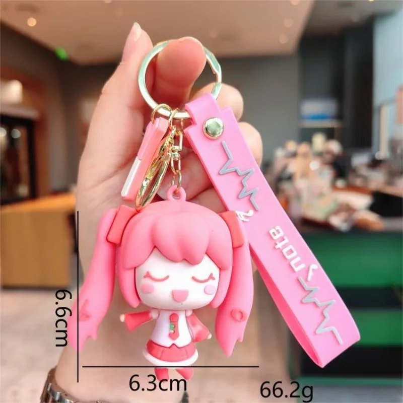 Nowy styl kreskówkowy breloczek Hatsune Miku, wersja Q, urocza piękna dziewczyna, breloczek do kluczy samochodowych, uroczy breloczek do torby, zawieszka dla par.
