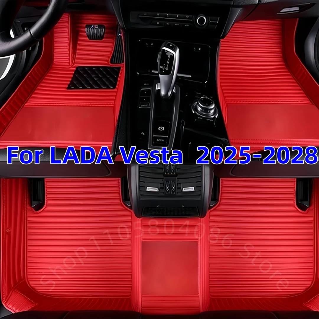 Custom Car Floor Mats For LADA Vesta 2025 2026 2027 2028 Auto Anti-dirt Full Set Carpet Pads Vehicle Foot Matts Rugs