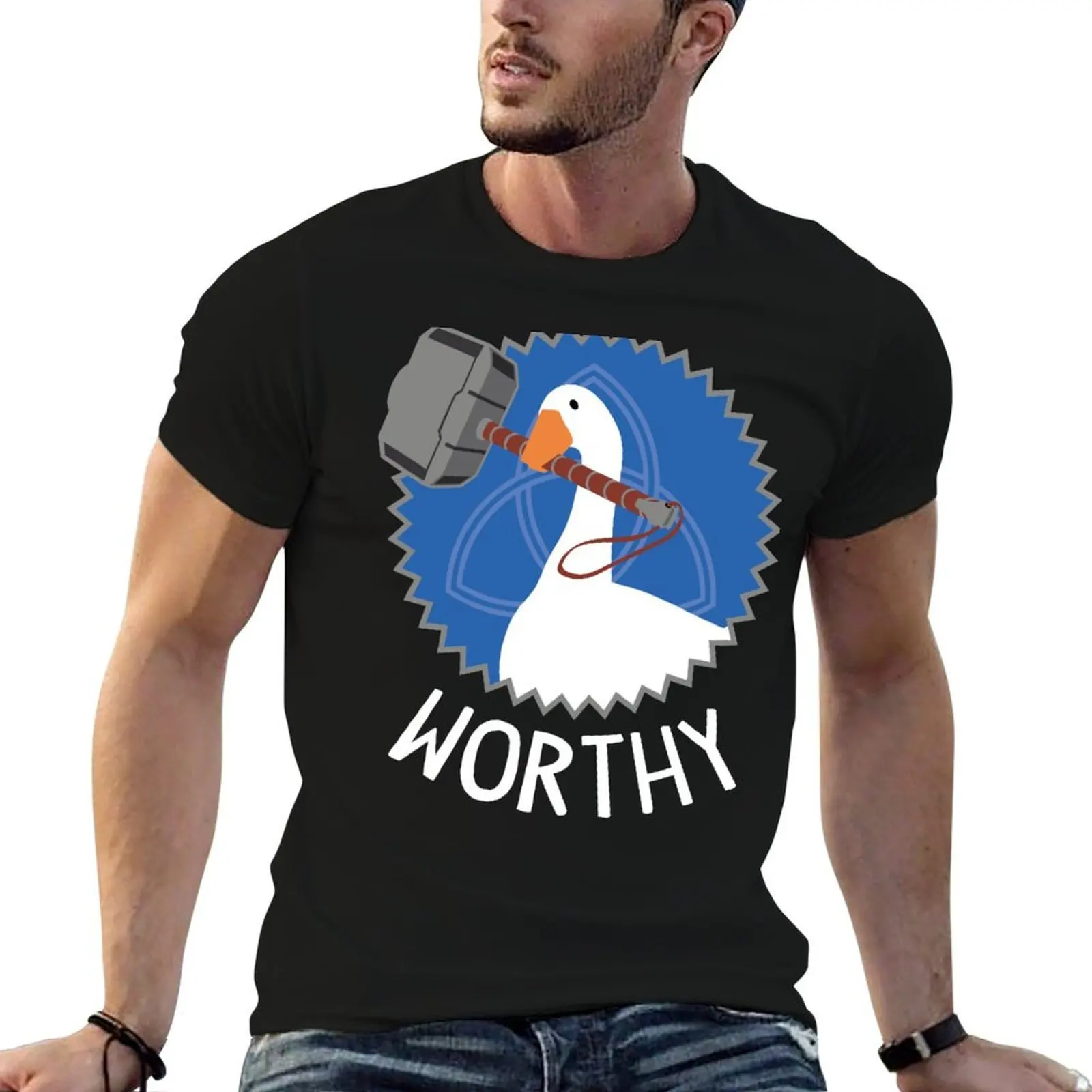 

Worthy Goose T-Shirt t shirt man plain t shirt man luxury t shirts for man slim fit T-Shirt