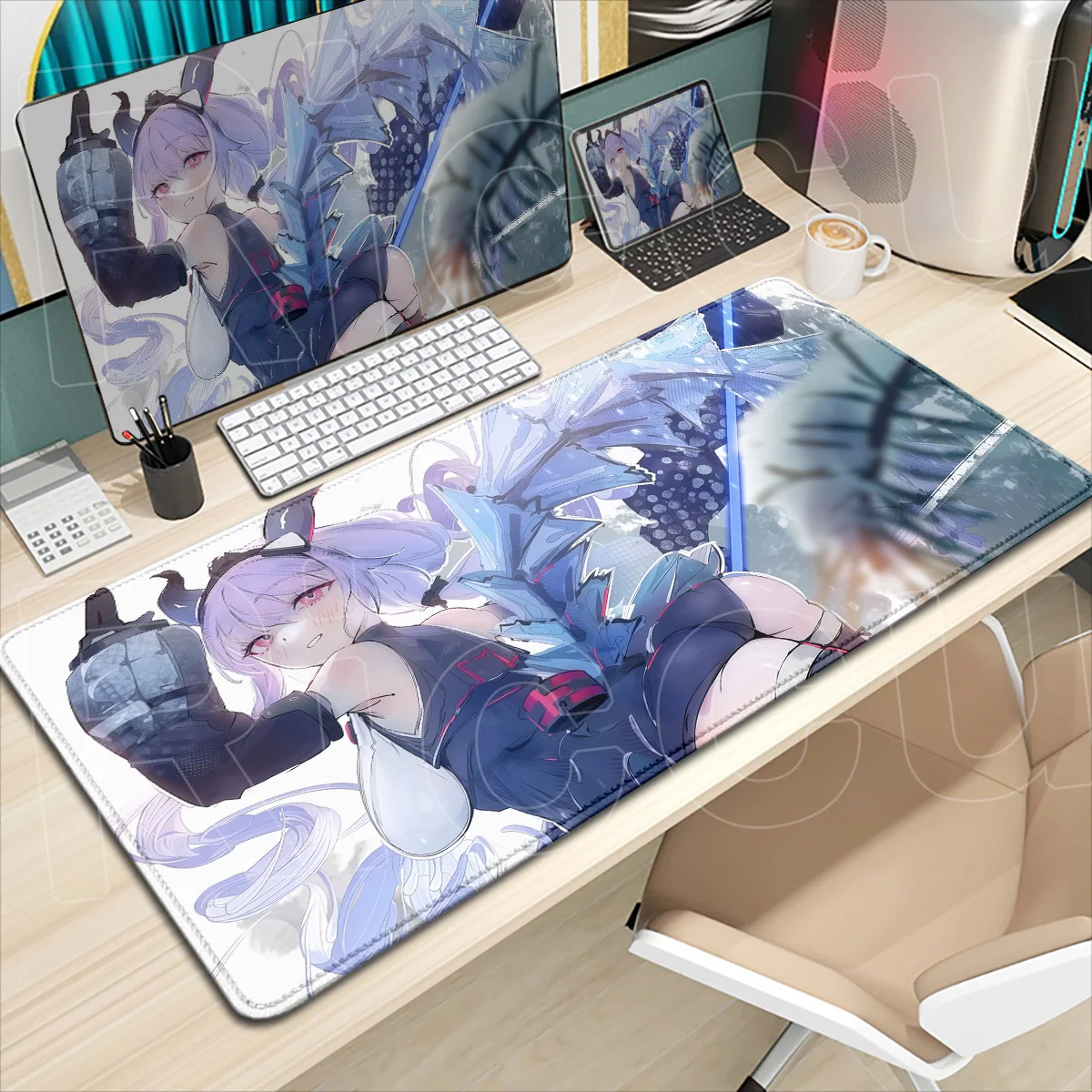 Large Laptop Gamer Mousepad PC Office Accessories Arknights Endfield Kawaii Girl Typhoeus Mauspad Non-slip Rubber Anime Desk Rug