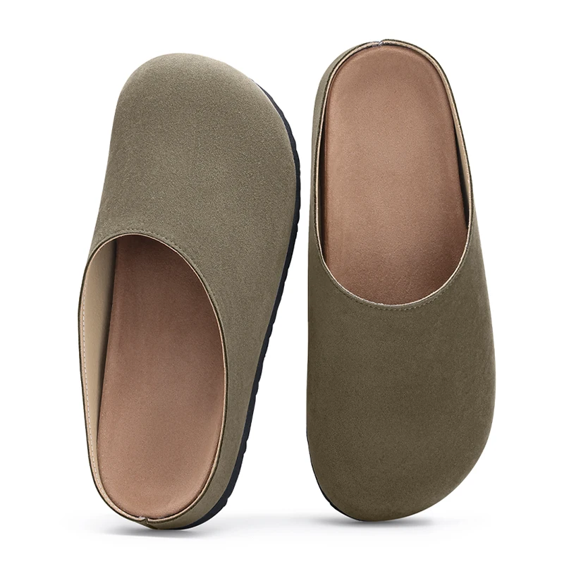 

Gacimy/женские сабо на плоской подошве, уличные новые нескользящие замшевые сабо, модная пляжная обувь с мягкой подошвой, унисекс, обувь для картофеля в стиле ретро