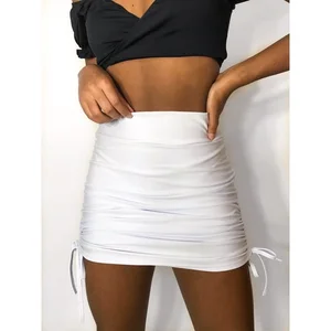 Short skirt draped on the side of the fashionable fashion female fashion gringa fashion skirt blogger 6 Main Sales Women's Gringed Dress - №1
