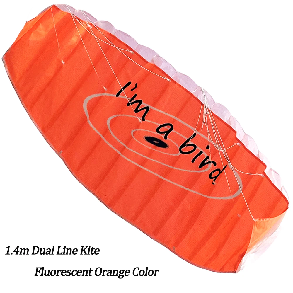 초보자를위한 새로운 오렌지 야외 재미 스포츠 파워 듀얼 라인 스턴트 파라 폴리스 낙하산 레인보우 스포츠 비치 연