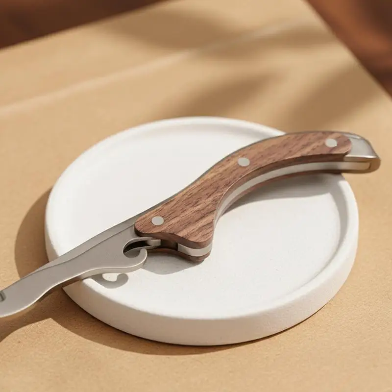 Stainless Steel Tea Tongs Clip Wood Handle Chinese Gongfu Tea Set Accessories Tool For Ceremony Home Brewing Filter Strainer