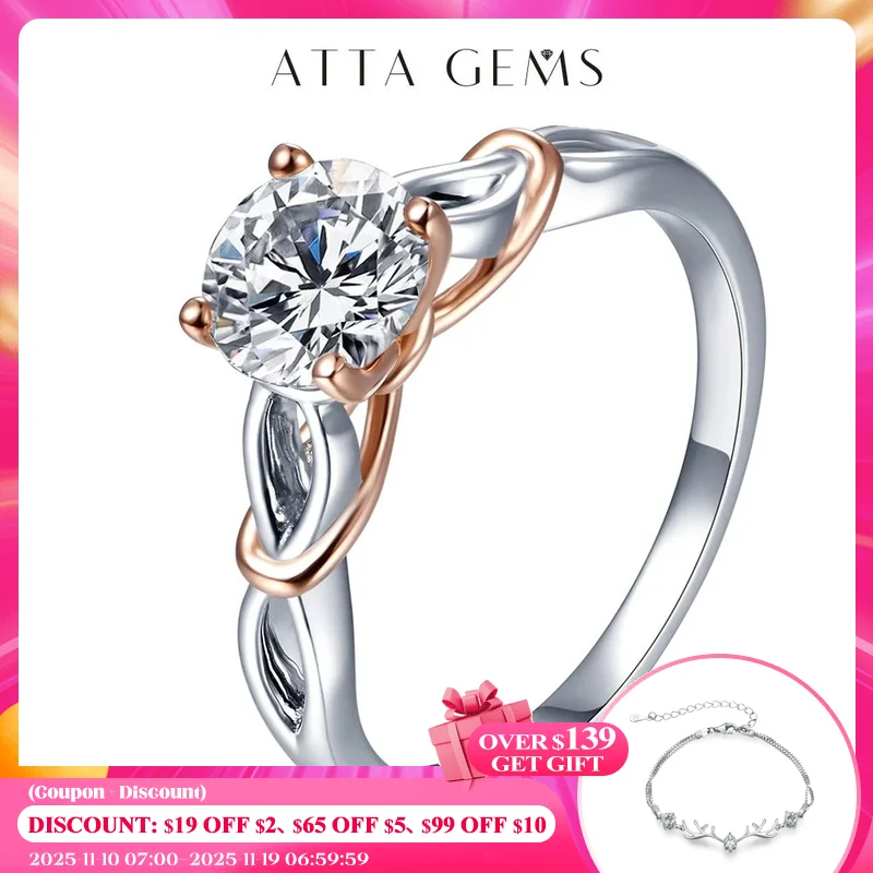 

Женские кольца из серебра 925 пробы с муассанитом и бриллиантом