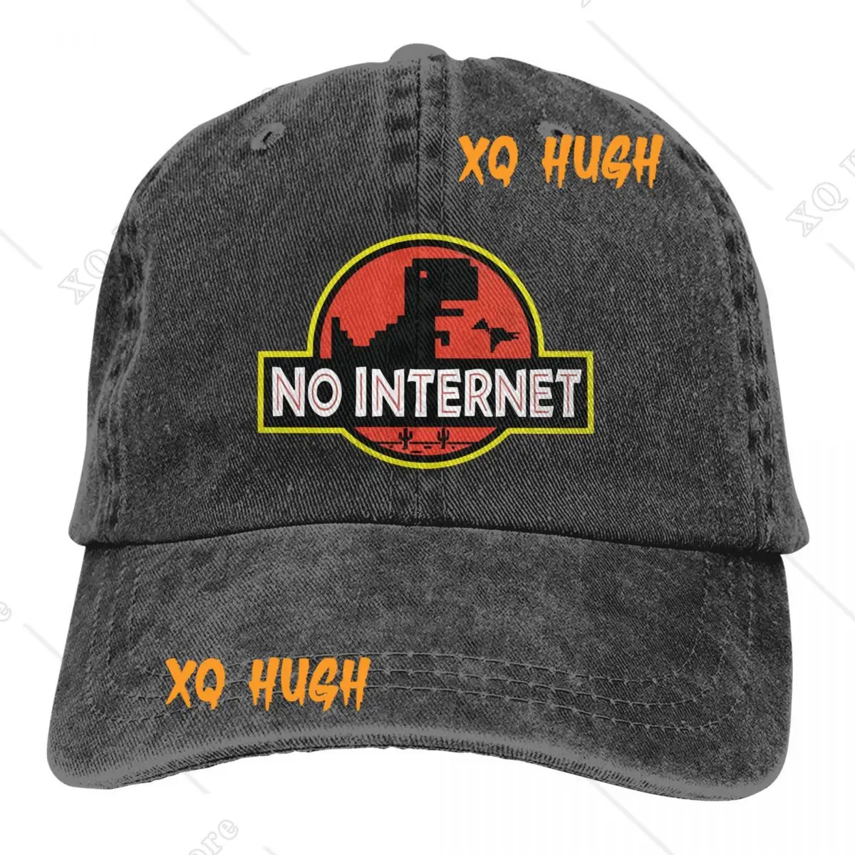 No Internet COMPUTER Programmer Code Unisex Washed Cotton Cap Vintage Baseball Cap Casual Outdoor Sports Hat