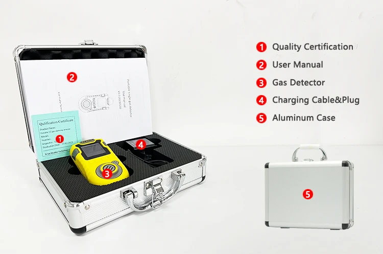 H2S Monitor Portátil H2s Detector de alarme de concentração de gás de sulfeto de hidrogênio