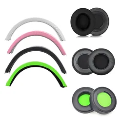 Wymienna pianka Earpads poduszka z pałąkiem na głowę opaska na głowę dla Razer kraken 7.1 Chroma V2 słuchawki wkładki do uszu Headbeam