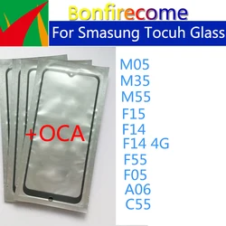 10Pcs\Lot For Samsung Galaxy A06 M05 M35 M55 C55 F15 F05 F55 F14 4G LCD Touch Screen Panel Front Outer Glass Lens Replacement
