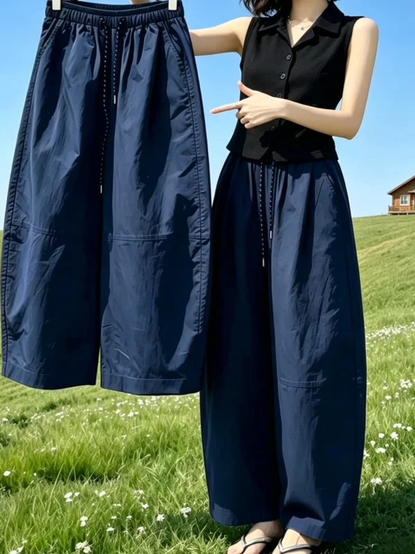 High Waist Wide Leg Casual Pants Women's Summer New Style plus Size Small Figure Balloon Pants Loose Slimming Trousers