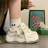 Women Platform Sneakers Star Design Lace Up Skateboard Flat Outdoor Comfortable Running Sport Shoe Tennis Walking Sneakers