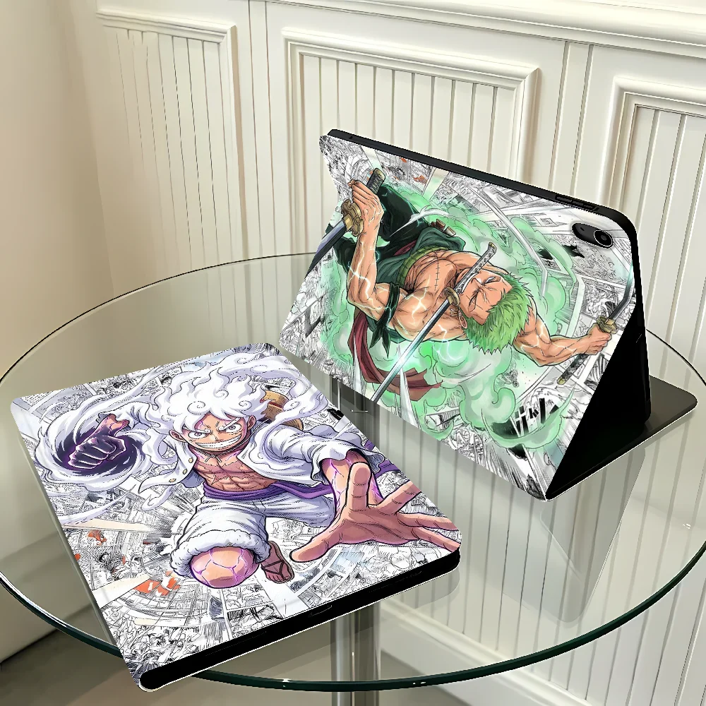 With Pencil Holder Case for Apple iPad Air 11 13 M4 M3 M2 A16 2026 10th 7/8/9th Pro11 13 Air 4/5/6th Anime Cool L-Luffys Zoros