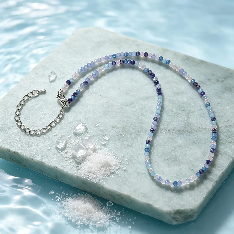 Elegant Rice Beads Women Necklace Apparel Accessories Ocean Style Bohemian 40cm Collar Jewelry Female Daily Versatile Joias