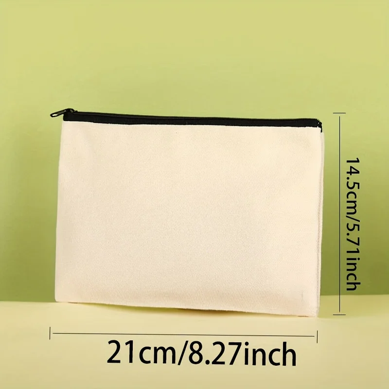 Personalized Women's Makeup Bag - Name/Text And Girl Floral Design - Large Capacity Beige Cosmetic Organizer, Zipper Closure