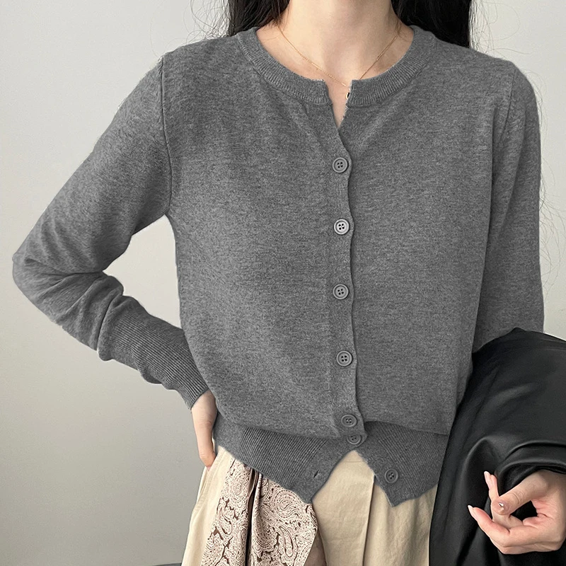 New Fashion Women's Thin Fleece Knit Loose Short Cashmere Sweater Round Neck, Warm Korean Sle Casual Female Sweater Top Cloting