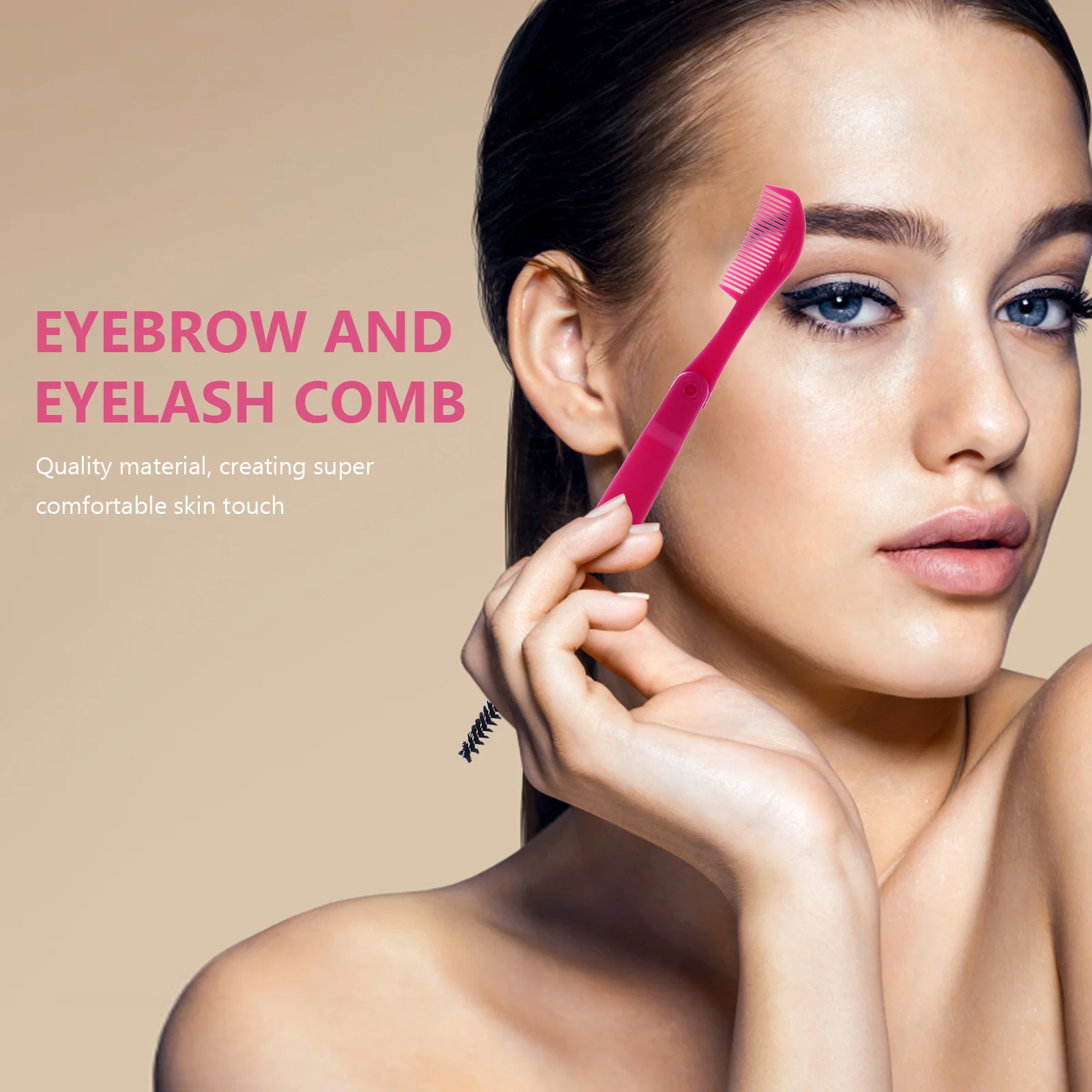 

6Pcs Folding Eyelash Comb Eyebrow Brush Small Size Portable for Contour Eye Gliding Evenly Lash Separator Folding Eyelash Comb