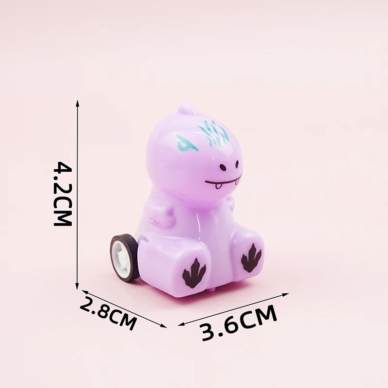 5Pcs Cartoon Mini Dinosaur Pull Back Car Funny Cute Animal Modelling Car Toy Children's Puzzle Toys Kids Holiday Birthday Gifts