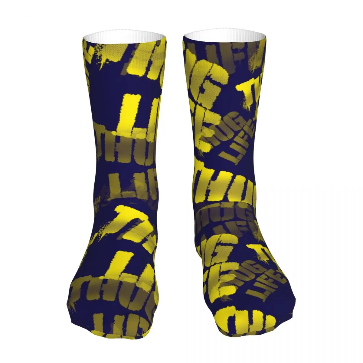 Men Sport Thug Life Words Socks Cotton Compression Women Socks