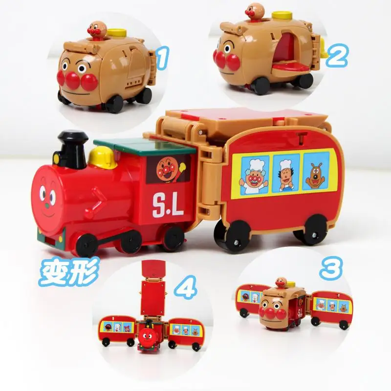 Coche de Juguete Transformable Anpanman de Bandai - Vehículo de Dibujos Animados de Cuerda para Niños, Regalo de Cumpleaños, en Stock