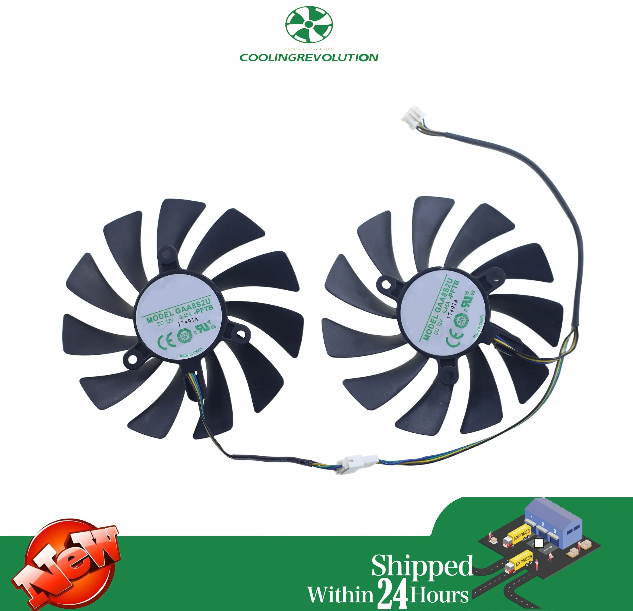 ECOTHERM GFM10012H12SPA PC用ファン 本体 GFM10012H12SPA GAA8S2U 95mm DC 12V 0.45A VGA Fan For ZOTAC GTX1070