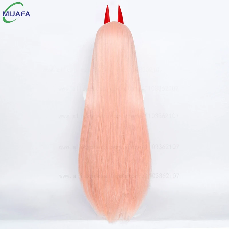 عالية الجودة أنيمي ماكيما السلطة شعر مستعار تأثيري 100 سنتيمتر طويل برتقالي وردي مقاومة للحرارة الاصطناعية الشعر حفلة لعب الأدوار الباروكات + غطاء شعر مستعار