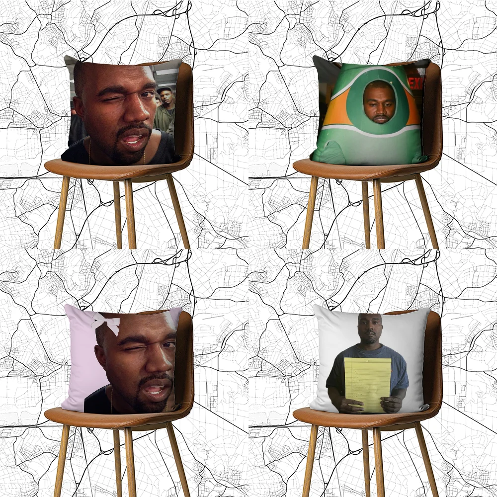 

K-Kanye west Ye Funny Pillow Case DIY Pillowcase Home Office Decorative Pillowcase Bedroom Sofa Car Cushion Cover 45x45 cm