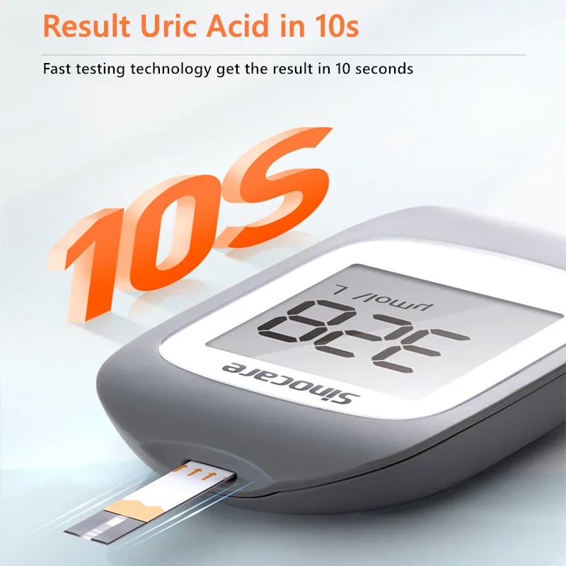 Sinocare New UA I Uric Acid Monitor with Lancet or Only Test Strips Household Uric Acid Meter used to Gout Tester Device