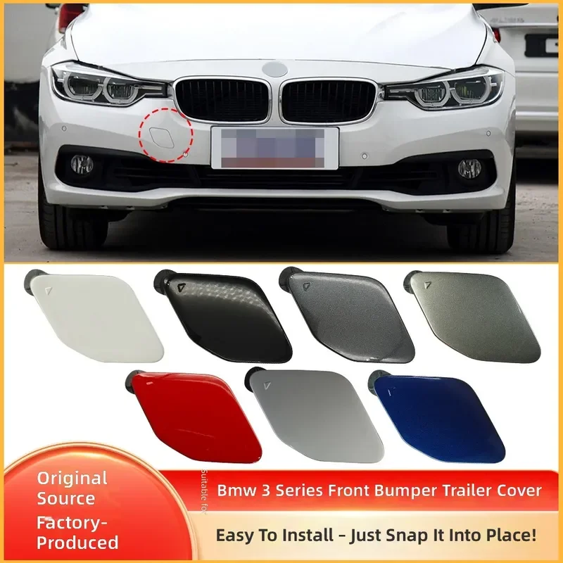 For 16-19 BMW 3 Series F30 F31 LCI Front Tow Hook Cover Trailer Towing Eye Cap 51117396837