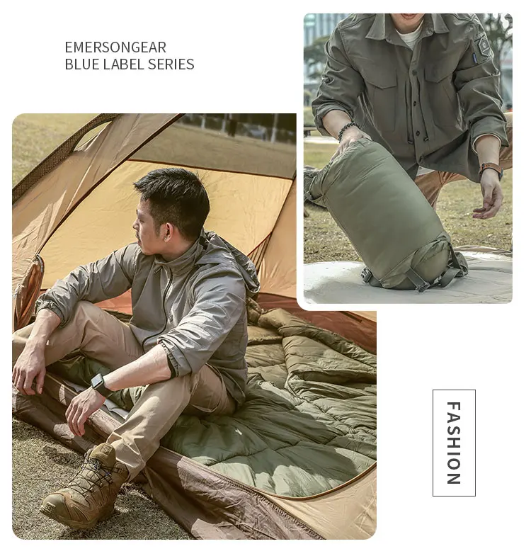 Emersongear Blue Label Envelope Polar Schlafsack L/R Bunting Jagd Outdoor-Sport Training Wandern Nylon OD – Detail 9