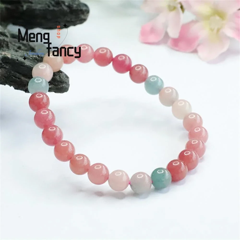 Natural Tourmaline Exquisite Elegant Simple High-grade Bracelet Brazilian Candy Colour Crystal Sexy Young Girls Fashion Jewelry