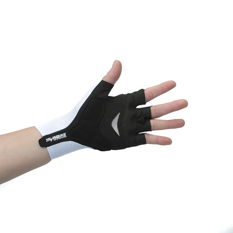 YKYWBIKE Cycling Gloves  MTB Bike Black White Gloves Sports Half Finger Bicycle Goves Men Women Breathable Shockproof Gloves - Image 4
