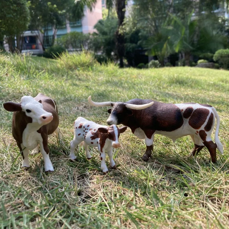Figuras de animales sólidas para niños, vaca realista, toro, búfalo, ganado, decoración simulada de vaca