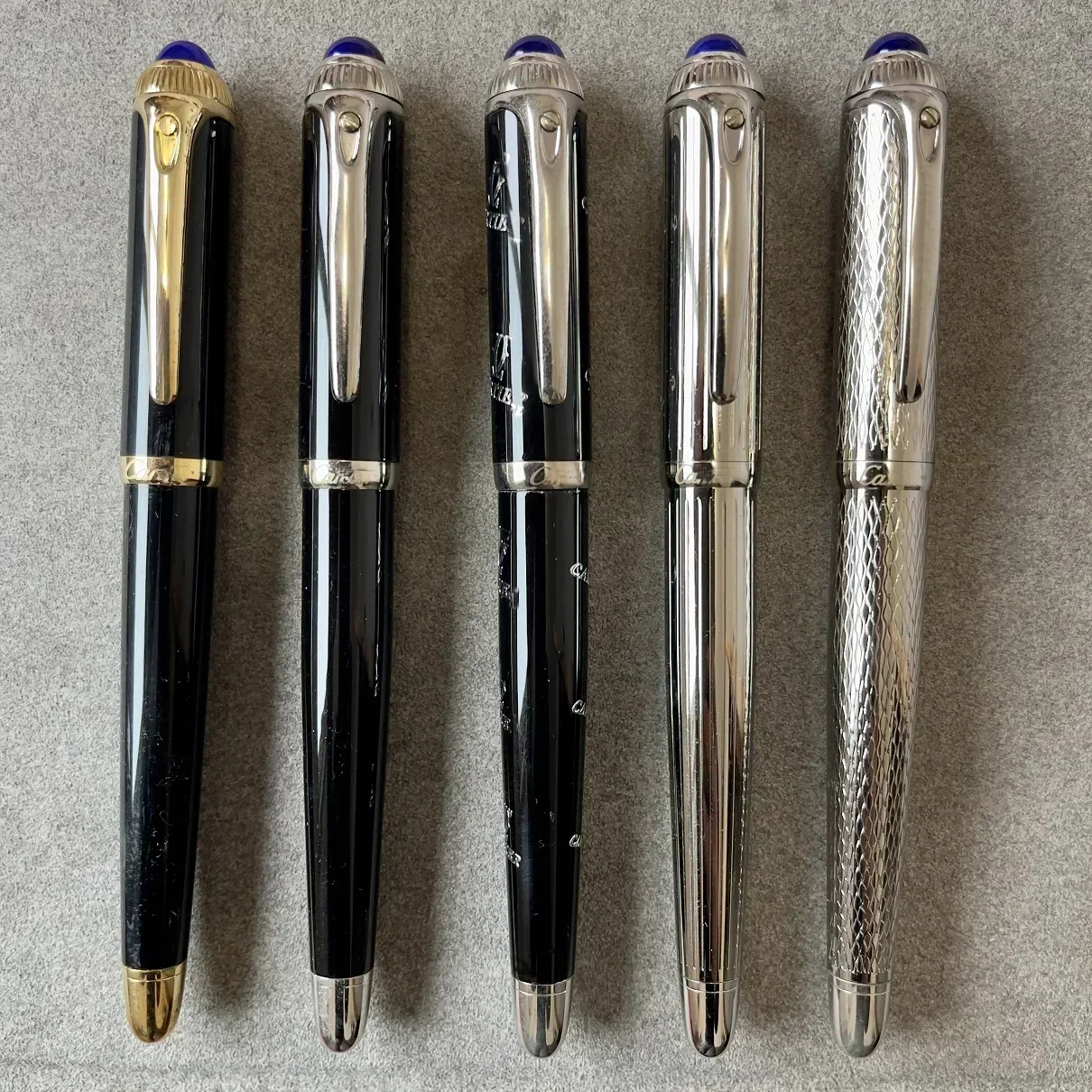 

French boutique high quality crystal heavy touch all metal pearl signature Roller ball pen unique pen