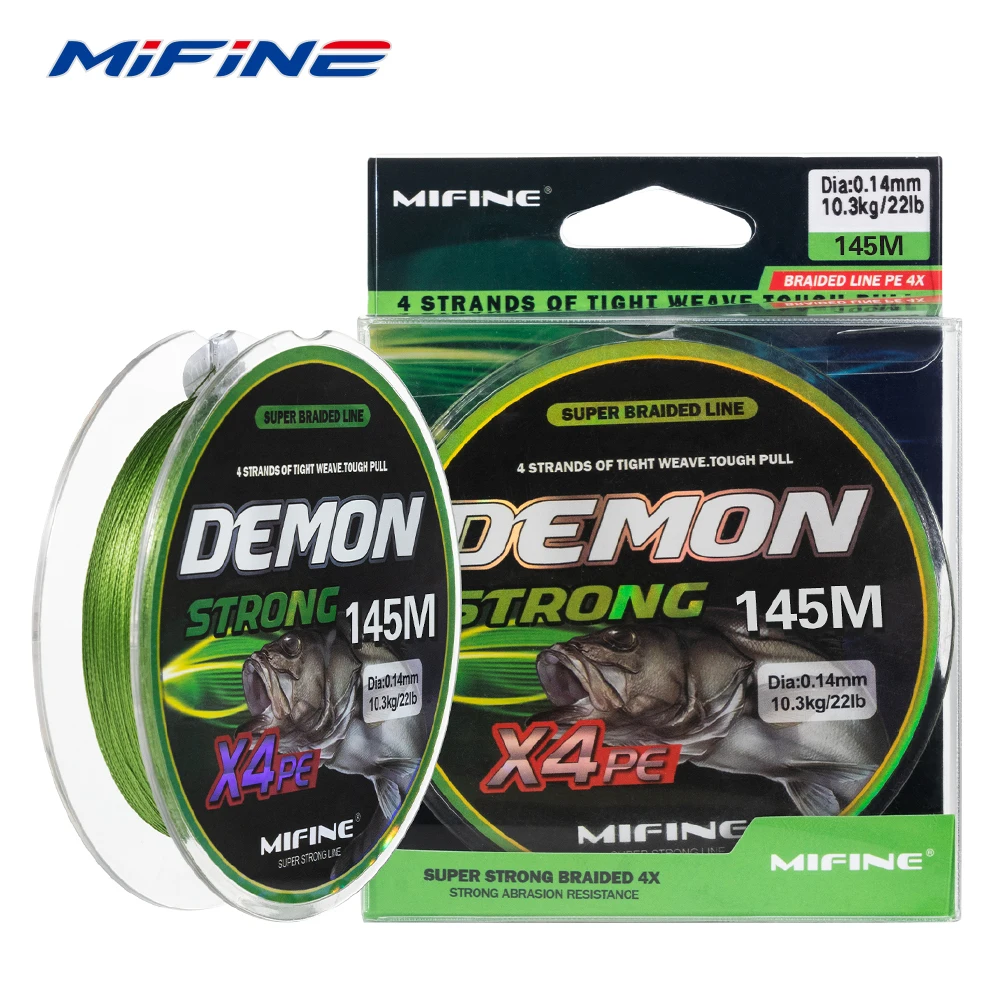 

MIFINE-DemonStrong PE Braided Line, Multifilament, Polyethylene Wire, Carp Fishing Accessories, 300m, 145m, 100m