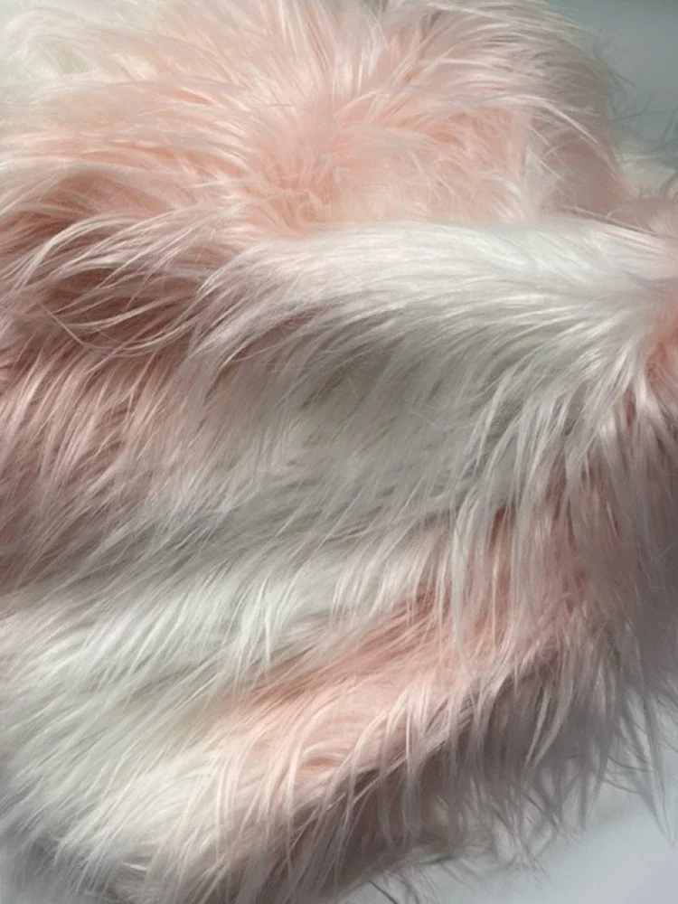 10cm Plush Fabric for Toy Costumes Handmade DIY Gradient Color Long Faux Fur Diy Sew Wholesale Cloth Sewing