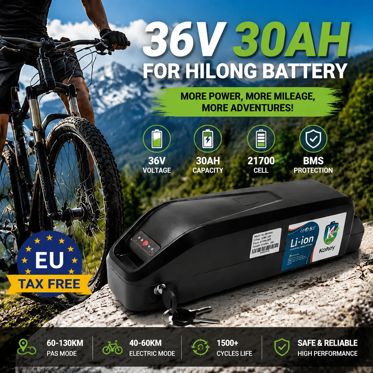 36V 48V 30AH Chamrider Polly Downtube Lithium-Akku mit 21700-Zellen und integriertem BMS, Ersatz für Hailong BBS02 BBS03 BBSHD 350-1000W E-Bike, schneller Versand innerhalb der EU möglich.