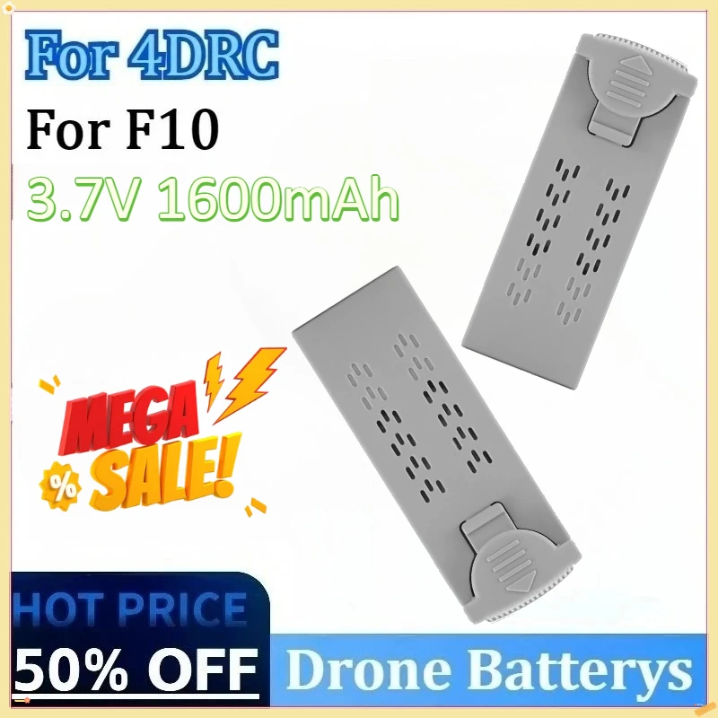 

New Upgraded 3.7V 1600mAh for 4DRC for F10 Spare Battery RC Quadcopter Replacement Accessories Parts High Quality Drone Battery