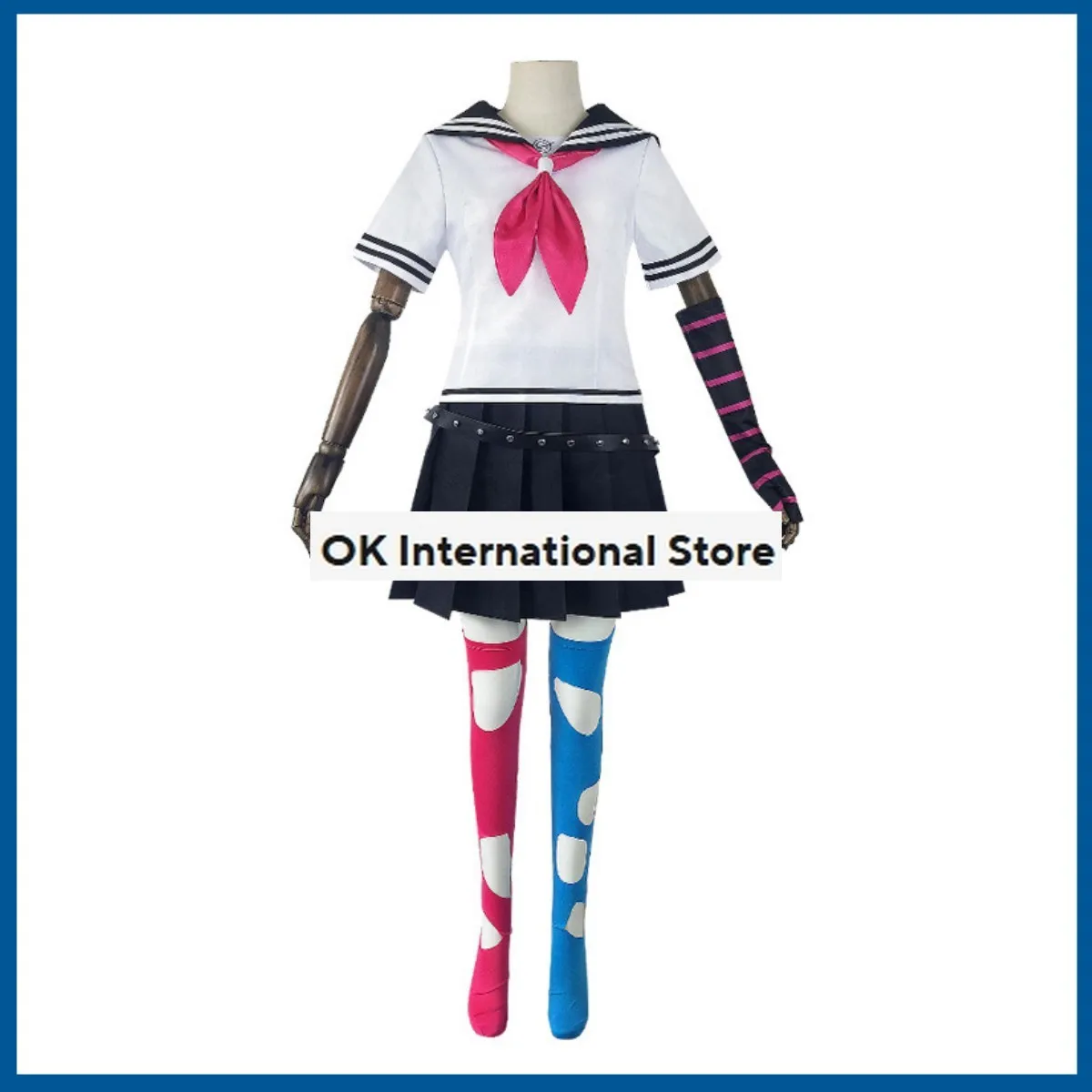 Anime Game Danganronpa 2: Goodbye Despair Steam Mioda Ibuki Cosplay Costume Wig JK School Uniform Woman Sexy Party Suit