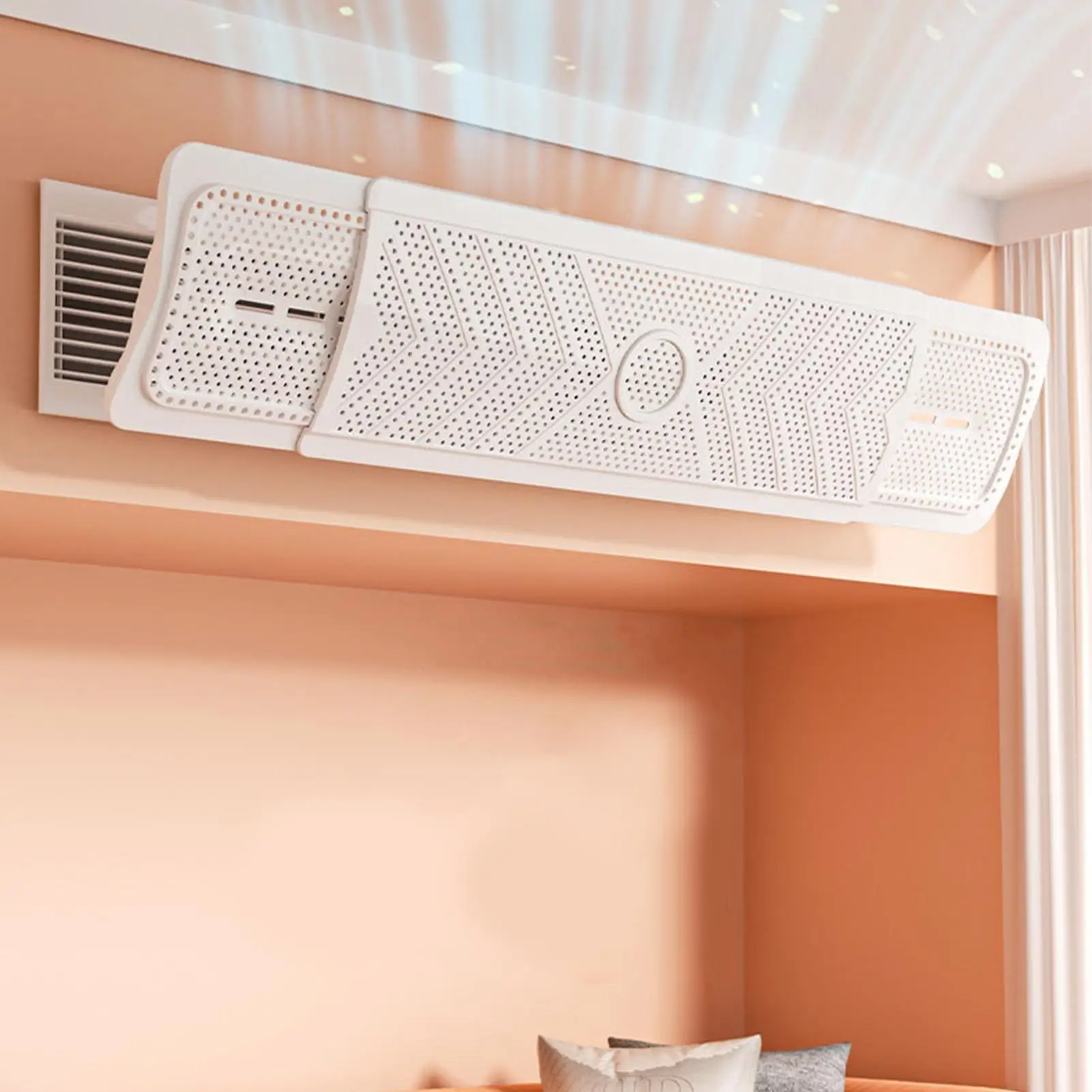 Adjustable Punch Free Scalable Air Conditioning Wind Shield Anti Direct Blowing Wind Guide Baffle Dust Cover For Household Air