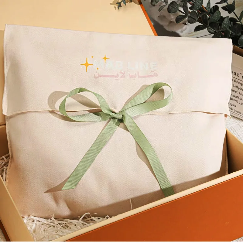 Natural cotton envelope Gift Bags  Clothes Hair Bundle Dust Bag High Quality Custom Gift Shoe Packing Handbag